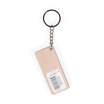 Think Outside Maple Veneer Keychain