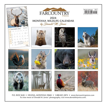 2024 Montana Wildlife Wall Calendar