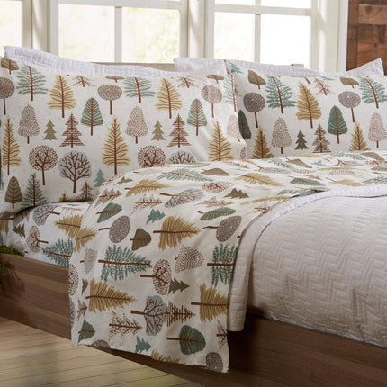 4-Piece Lodge Microfiber Sheet - Mountain Ridge Collection: King / Bear