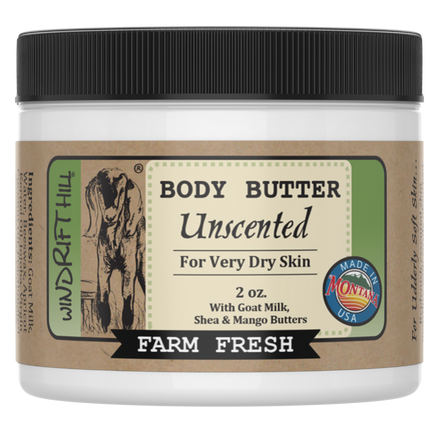 Unscented | Goat Milk Body Butter | 2oz. Travel Size