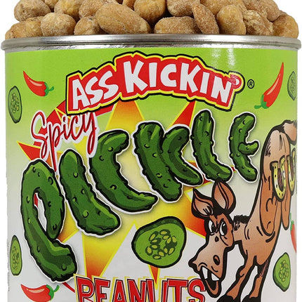 Ass Kickin’ Spicy Pickle Peanuts: 12oz. Cans