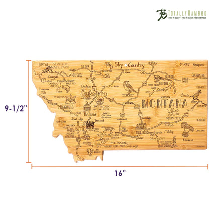 Destination Montana State-Shaped Serving & Cutting Board