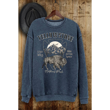 YELLOWSTONE  NATIONAL PARK  MINERAL SWEATSHIRTS: Mineral Navy / XL