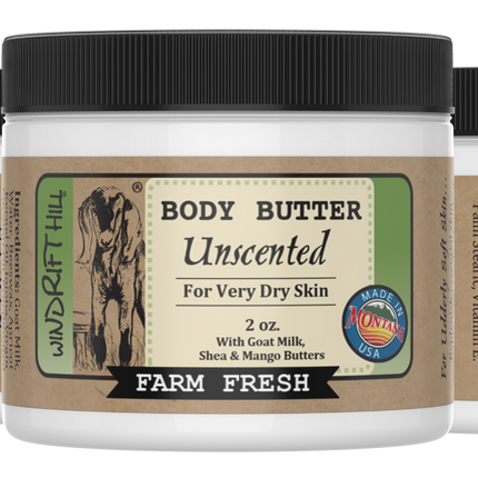 Unscented | Goat Milk Body Butter | 2oz. Travel Size