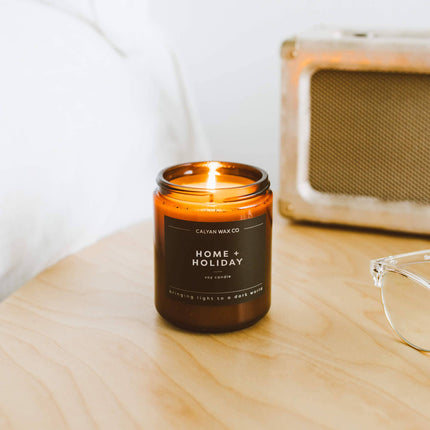 Home + Holiday | Amber Jar Soy Candle