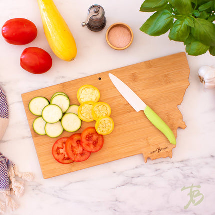 Destination Montana State-Shaped Serving & Cutting Board