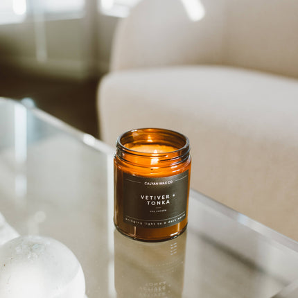 Vetiver + Tonka Amber Jar Soy Candle