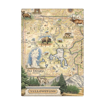 Yellowstone National Park Map Magnet