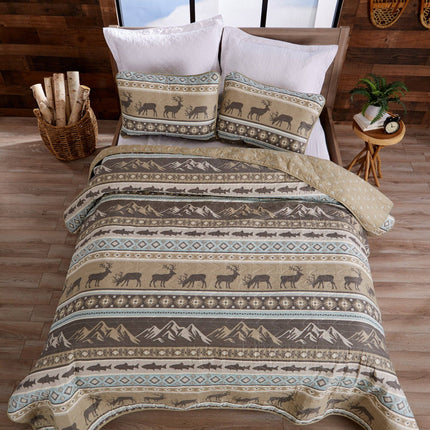 3-Piece Lodge Quilt - Yosemite Collection: King / Yosemite