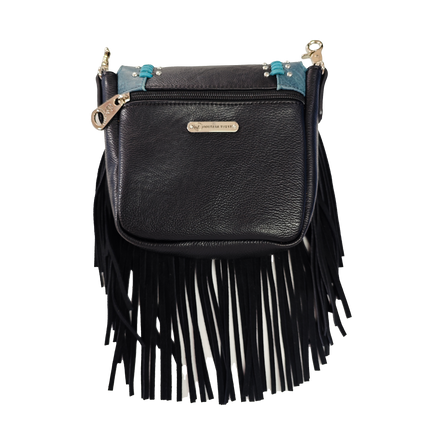 Montana Twist Black and Turquoise Laser-engraved Crossbody