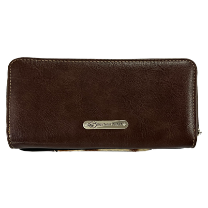 Montana Twist Western Brown PU Leather Slim Folding Wallet