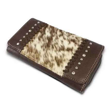 Montana Twist Western Brown PU Leather Slim Folding Wallet