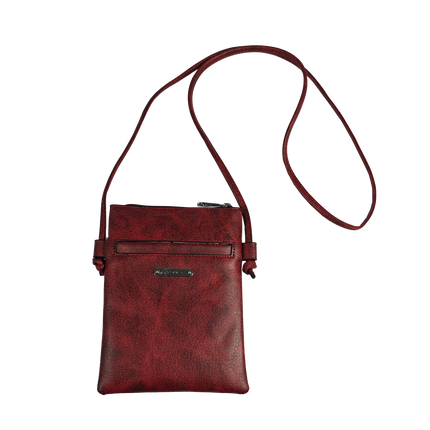 Montana Twist PU Leather Red Laser-Engraved Horse Crossbody Phone Bag