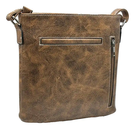 Montana Twist Concealed Carry Vintage Brown PU Leather Handbag