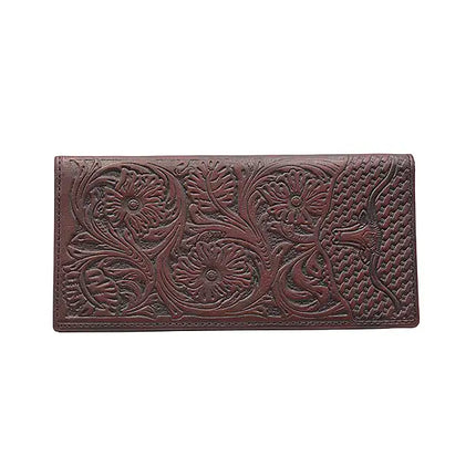 Western Floral Embossed Genuine Leather Wallet