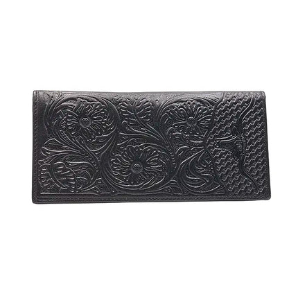 Western Floral Embossed Genuine Leather Wallet