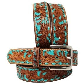 The Turquoise Strand Leather Belt