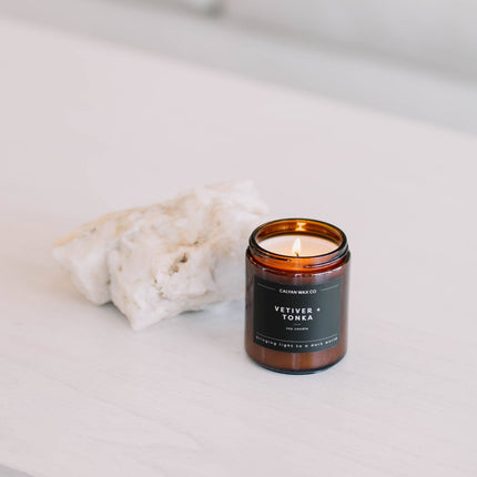 Vetiver + Tonka Amber Jar Soy Candle