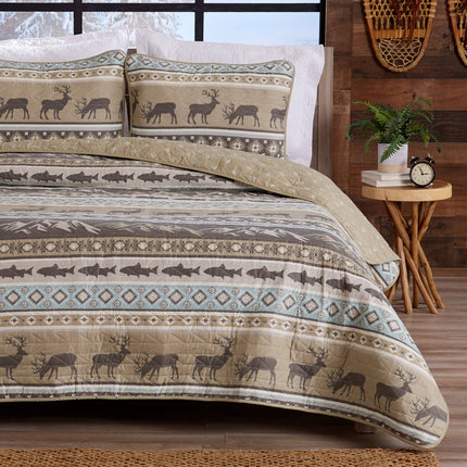 3-Piece Lodge Quilt - Yosemite Collection: King / Yosemite