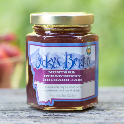 Montana Strawberry Rhubarb Jam: 8 oz