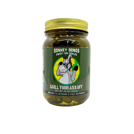 Donkey Dongs Sweet Fire Pickles - Jalapeno Pickle, Condiment