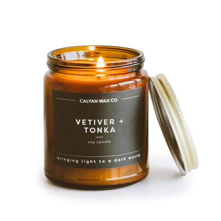 Vetiver + Tonka Amber Jar Soy Candle